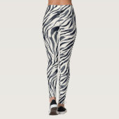 Black and White Zebra Print Pattern レギンス (裏面)