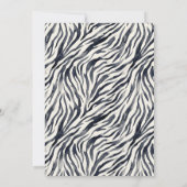 Black and White Zebra Print Pattern Sweet Sixteen  招待状 (裏面)
