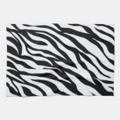 Black and White Zebra Stripe Pattern Animal Print キッチンタオル (横)