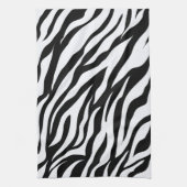 Black and White Zebra Stripe Pattern Animal Print キッチンタオル (縦)