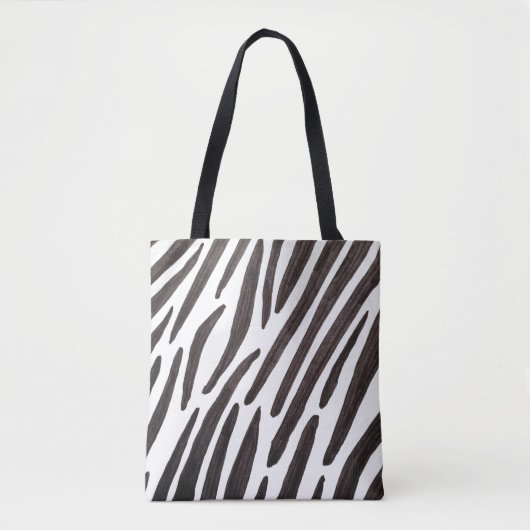 Black and white zebra stripes トートバッグ (正面)