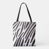 Black and white zebra stripes トートバッグ (裏面)