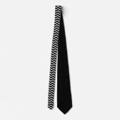 Black and White Zig Zag Custom Necktie ネクタイ (裏面)