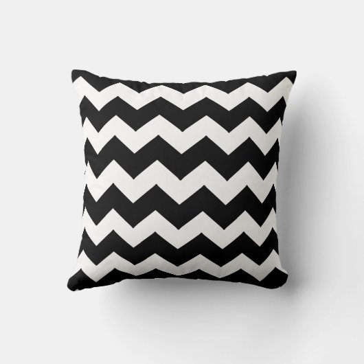Black And White Zigzag Design クッション (裏面)
