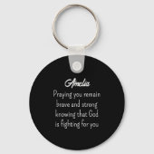 Black and Yellow Bible Verse Name and Prayer       キーホルダー (裏面)
