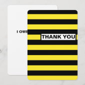 Black and Yellow Horizontal Stripes ノートカード (正面/裏面)