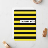 Black and Yellow Horizontal Stripes ノートカード (正面/裏面インサイチュ)