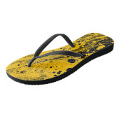 Black and Yellow Paint Splash Flip Flops ビーチサンダル (アングル)