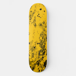 Black and Yellow Paint Splashes スケートボード