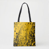 Black and Yellow Paint Splashes トートバッグ (正面)