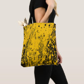Black and Yellow Paint Splashes トートバッグ (クローズアップ)