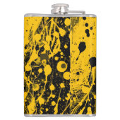 Black and Yellow Paint Splashes フラスク (裏面)