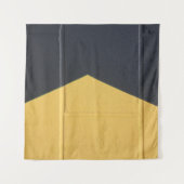Black and yellow paint wall タペストリー (正面(横))