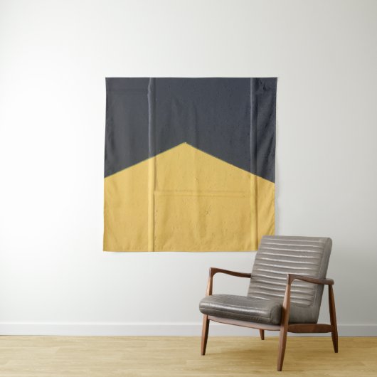 Black and yellow paint wall タペストリー (インサイチュ(横))