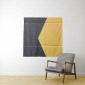 Black and yellow paint wall タペストリー (インサイチュ)