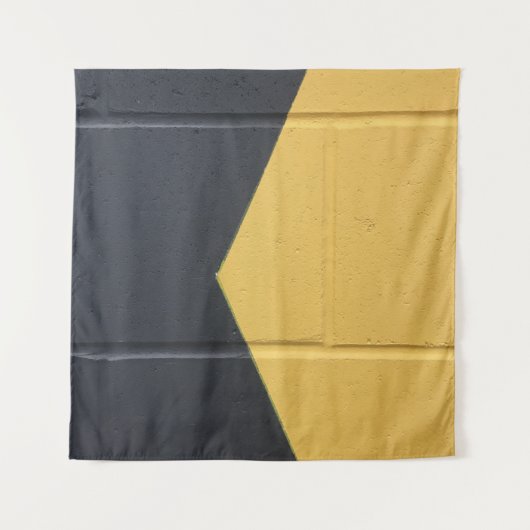 Black and yellow paint wall タペストリー (正面)