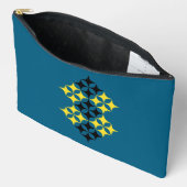 Black and Yellow Stars Large アクセサリーポーチ (見開き)