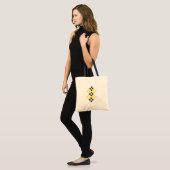 Black and Yellow Stars Tote Bag トートバッグ (正面(モデル))