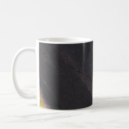 Black and yellow surface コーヒーマグカップ (左)