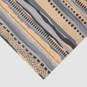 Black and yellow tribal geometric shapes pattern 薄葉紙 (詳細)