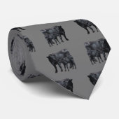 Black Angus Cow & Cute Calf ネクタイ (ロール)