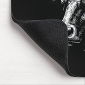 Black Angus Rancher Christmas Cow Santa Hat Farmer マウスパッド (コーナー)