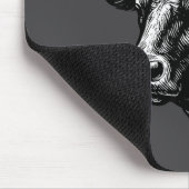 Black Angus Rancher Christmas Cow Santa Hat Farmer マウスパッド (コーナー)