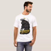 Black Anime Dog Streetwear Art | I'm Realistic Tシャツ (正面フル)