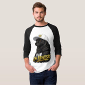Black Anime Dog Streetwear Art | I'm Realistic Tシャツ (正面フル)
