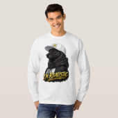 Black Anime Dog Streetwear Art | I'm Realistic Tシャツ (正面フル)