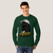 Black Anime Dog Streetwear Art | I'm Realistic Tシャツ (正面フル)
