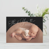 Black Arch Frame Thank Yoy Birth Announcement 案内状 (スタンド正面)