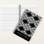 BLACK ARGYLE KNIT 5.5x8.5 ノート+テキスト ノートブック (内側)