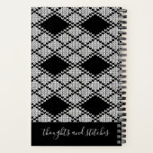 BLACK ARGYLE KNIT 5.5x8.5 ノート+テキスト ノートブック (裏面)