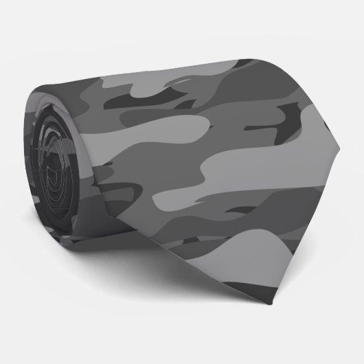 Black army camo military camouflage pattern print ネクタイ (ロール)