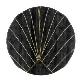 Black Art Deco Design カッティングボード (正面)