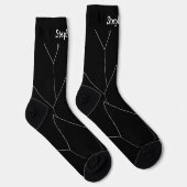 Black Art Deco Design Socks ソックス (右)