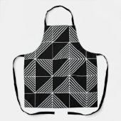 Black Art Deco Lines エプロン (正面)