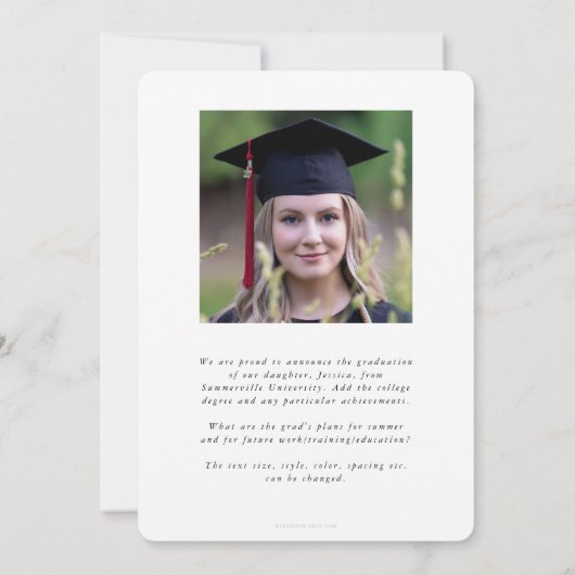 Black Asclepius MD医学博士の卒業 案内状 (裏面)