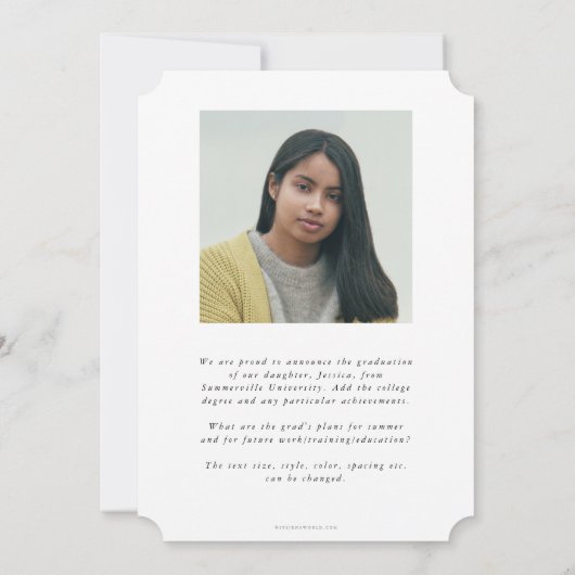 Black Asclepius MD医学博士の卒業 案内状 (裏面)