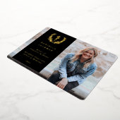 Black Asclepius Medical Graduation発表 箔招待状 (回転した状態)