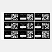 Black Asset QR | Custom Company Property Tracking ラベル (シート)