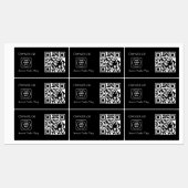 Black Asset QR | Custom Property Business Tracking ラベル (シート)