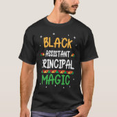 Black Assistant Principal Magic Black history Mont Tシャツ (正面)