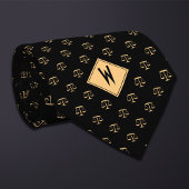 Black Attorney Scales of Justice ネクタイ