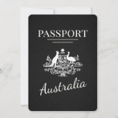 Black Australia Passport 結婚's 招待状 (裏面)