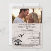 Black Australia Passport 結婚's 招待状 (正面)