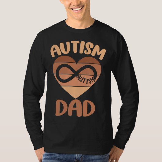 Black Autism Dad Autistic Son Kids Neurodiversity  Tシャツ (正面)