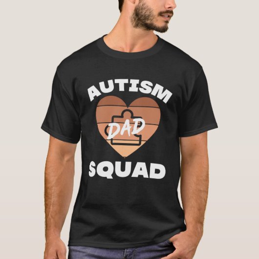 Black Autism Dad Squad Autistic Son Kids Neurodive Tシャツ (正面)