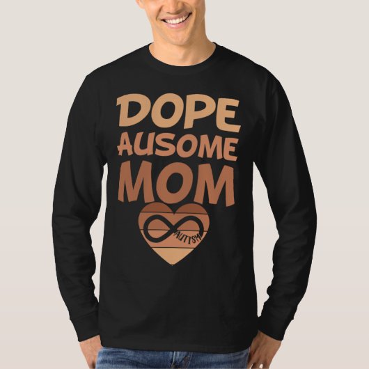 Black Autism Mom Ausome Mom Autistic Infinity Neur Tシャツ (正面)